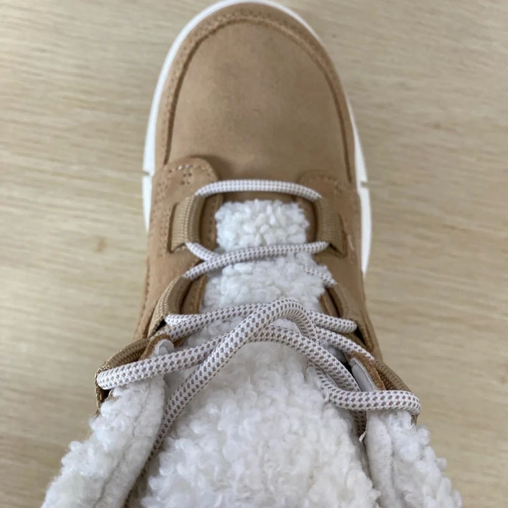 Sorel Explorer II Carnival Winter Tan & Pink Sherpa Boots size 6 NWOT